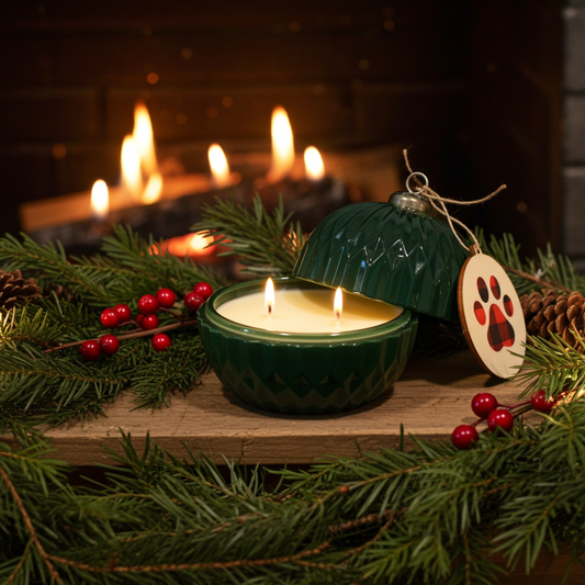 Cranberry Woods Christmas Ornament Candle