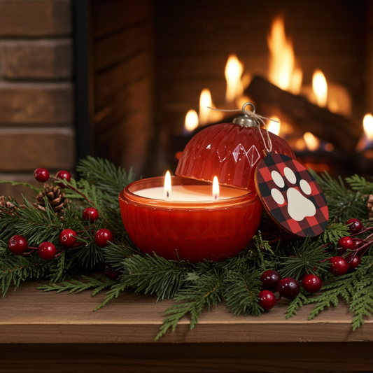 Cranberry Woods Christmas Ornament Candle